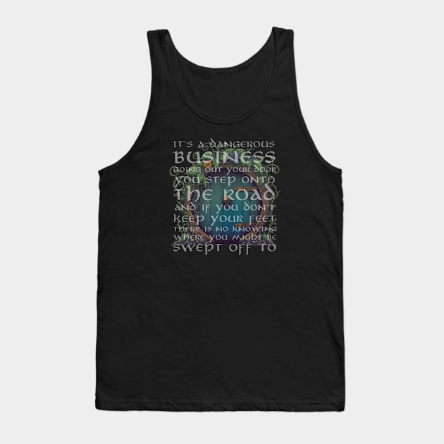 Round Door - Dangerous Business - Black - Fantasy Tank Top by Fenay-Designs